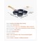 4-Cup Egg Pan Nonstick Aluminum Omelette Skillet with Lid Oil Brush Scraper for Gas & Induction